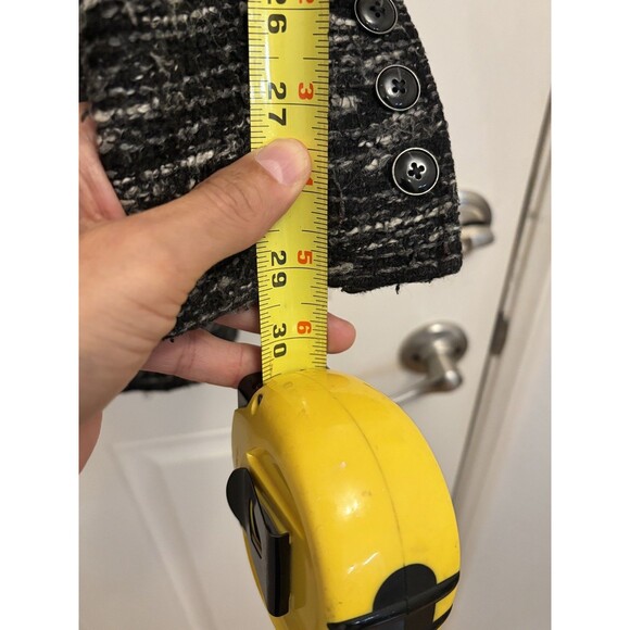 Free People Boucle Jacket Coat XS Tweed Boucle Textured Blazer Chevron - Picture 12 of 14